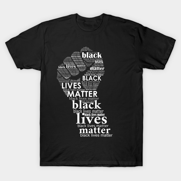 Black lives matter fist (invert) T-Shirt by hedehede